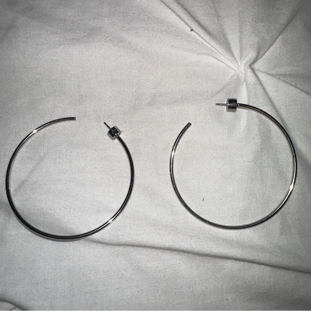 Silver Michael Kors hoops